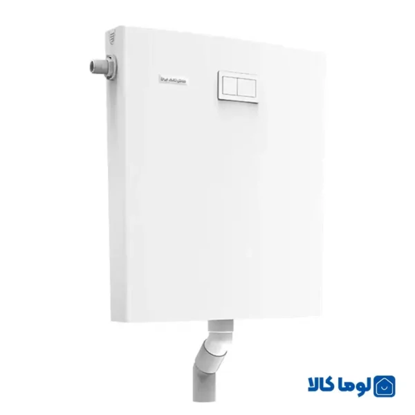 فلاش تانک روکار مدل اولترا اسلیم ساده سفید (با لوله توکار)
