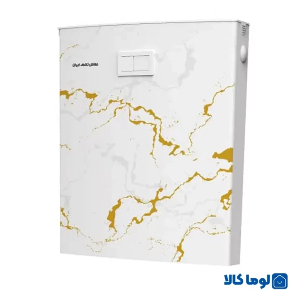 فلاش تانک روکار مدل اولترا اسلیم ماربل گلد آبگیری از 4 طرف