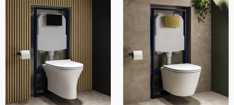 مقایسه صفحه کلید فلاش تانک توکار با روکار | کدام انتخاب بهتری است؟