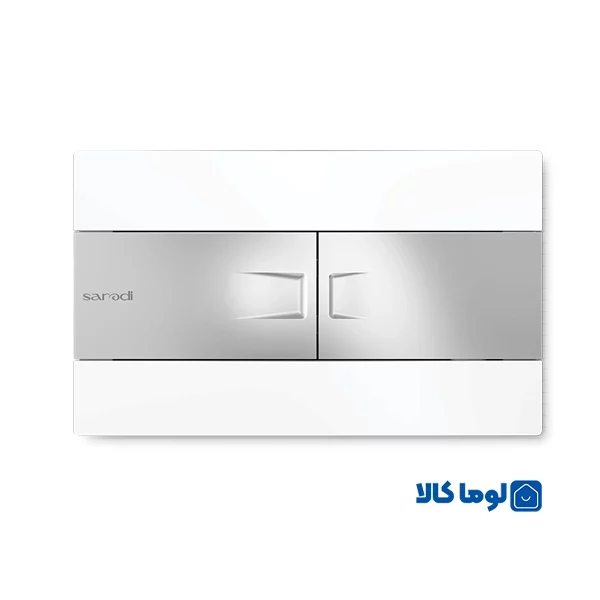 کلید فلاش تانک توکارایمن آب مدل فلت | سفید کروم