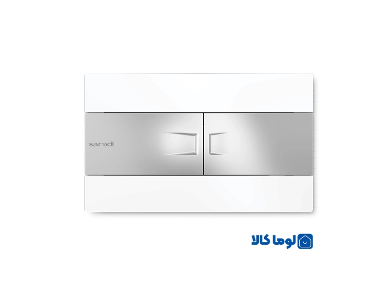 کلید فلاش تانک توکارایمن آب مدل فلت | سفید کروم