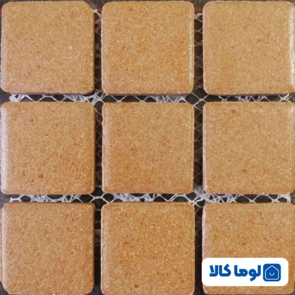 کاشی مینیاتوری گهرفام نارنجی کهربایی درجه یک