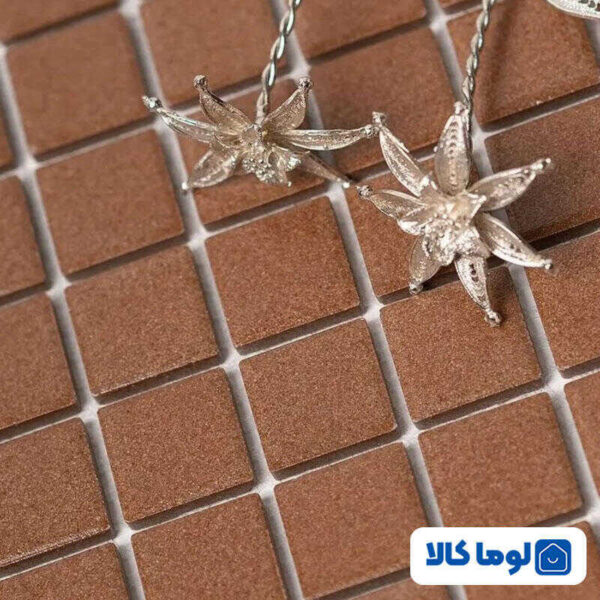 کاشی مینیاتوری گهرفام قهوه ای خوش رنگ مدرن